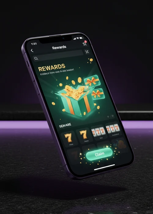 King Johnny Casino bonus banner showing a crown with gold coins and casino chips, representing generous promotions and VIP rewards